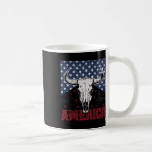Est 1776 Kuhschädel am 4. Juli Kaffeetasse