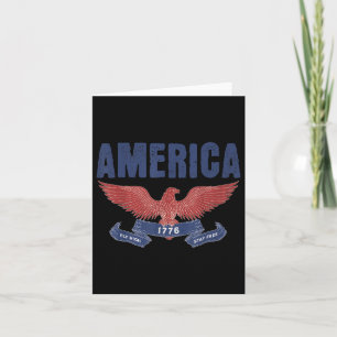 Est 1776 Patriotische US-amerikanische Flagge 4. J Karte