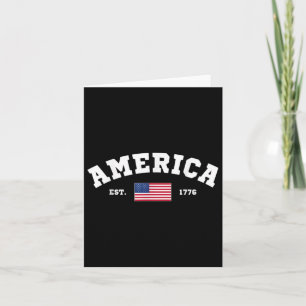Est 1776 Patriotische US-amerikanische Flagge 4. J Karte