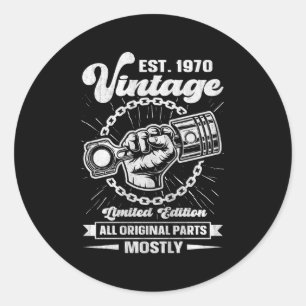 Est 1970 All Original P Car 53. Runder Aufkleber