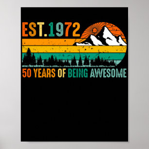 Est. 1972 50 Jahre Phantastisch sein 50. Vintag Poster