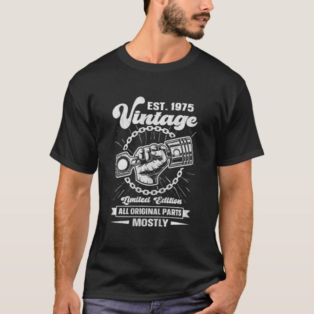 Est 1975 All Original P Car 48Th T-Shirt (Vorderseite)