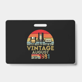 EST 1981 August Vintag 40. Geburtstag Ausweis