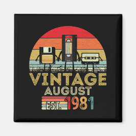 EST 1981 August Vintag 40. Geburtstag Magnet