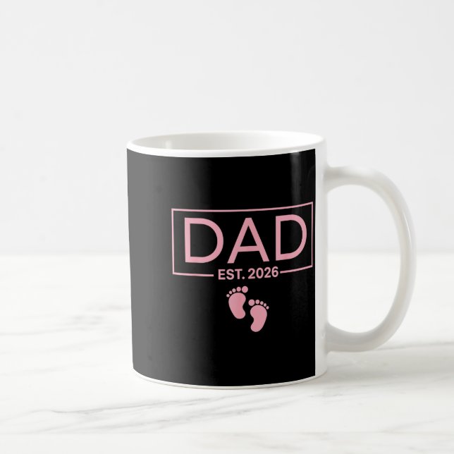 Est 2026 To Be First Time New Daddy  Kaffeetasse (Rechts)