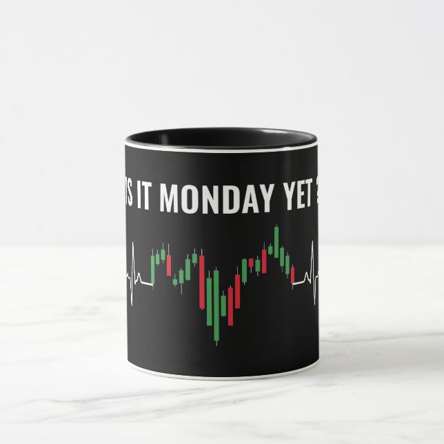 Est-ce lundi ? Amusant marché Stock de trading Mug (Centre)