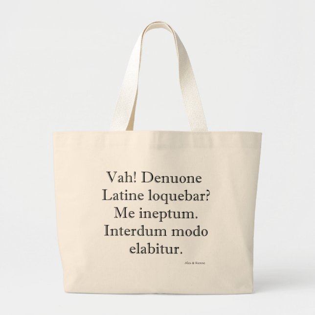 Est-Ce Que Je Parlais À Nouveau Le Latin ? Sac fou (Devant)