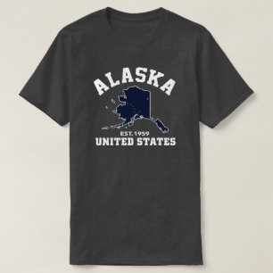 Est de l'Alaska Etats-Unis. T-shirt patriotique du