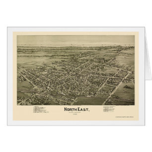 Est du nord, carte panoramique de PA - 1896