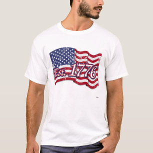 Est. Flag 1776 USA - Not leidend T-Shirt