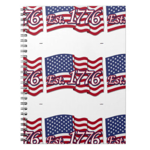 Est. Flag 1776 USA Notizblock