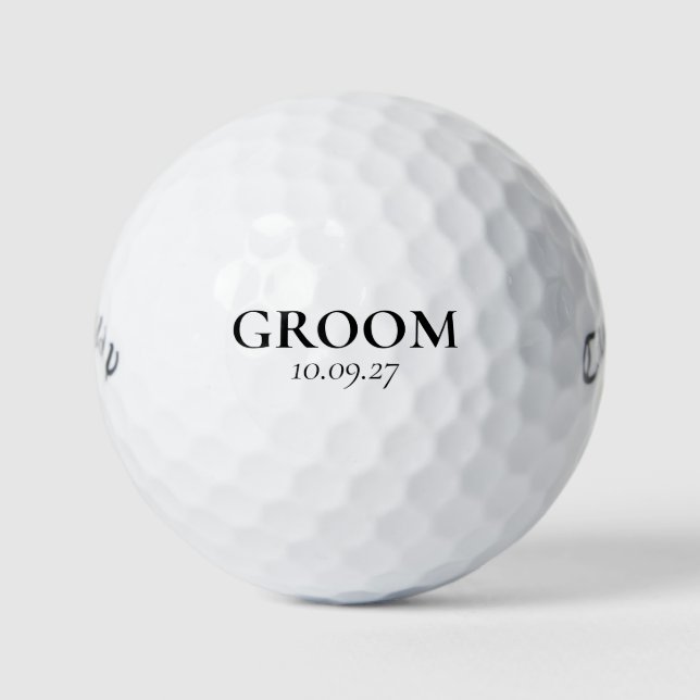 Est. Groom Golf Balls Golfball (Vorderseite)