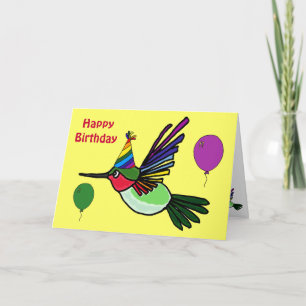 EST la carte d'anniversaire drôle de colibri
