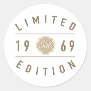 Est. Limited Edition 1969 Runder Aufkleber
