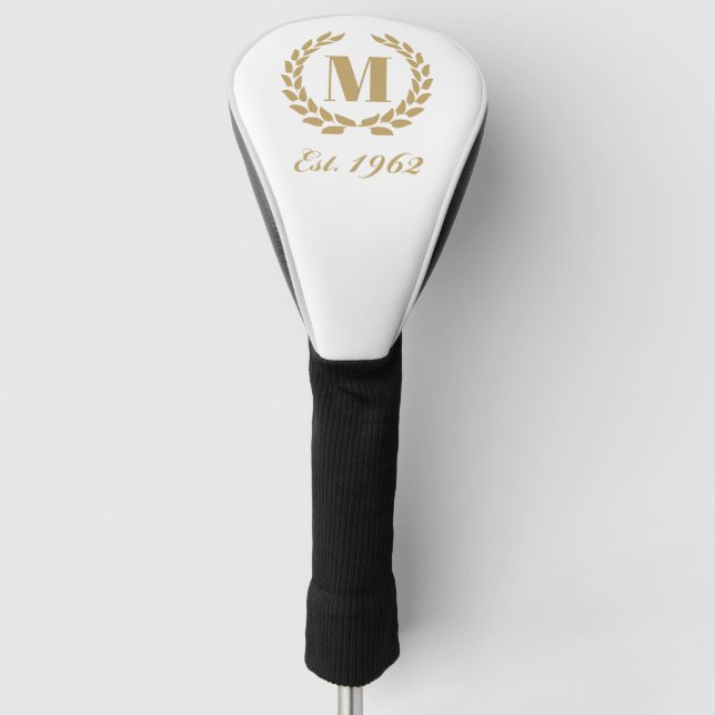 Est. Monogramm Gold zum Geburtstag 1962 Golf Headcover (Vorderseite)