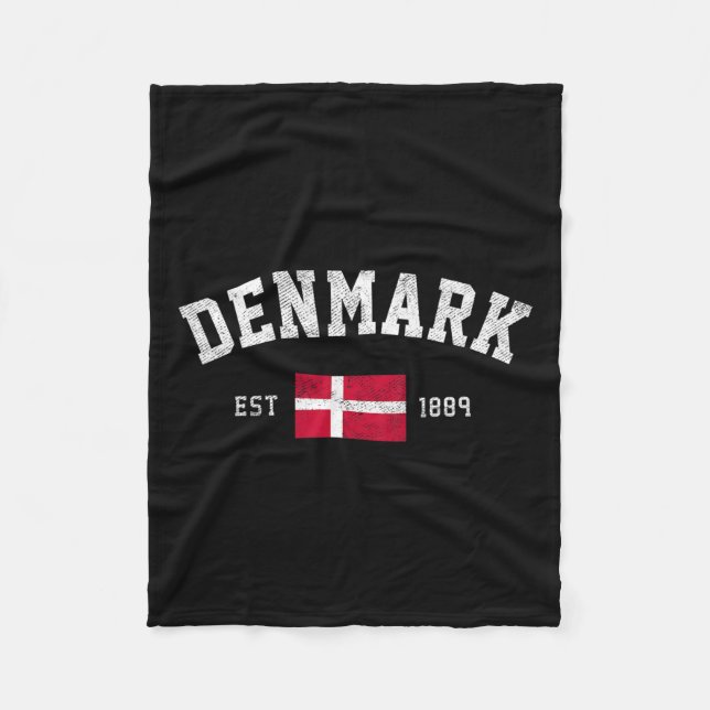 Est. Tag der Unabhängigkeit der dänischen Flagge 1 Fleecedecke (Vorderseite)
