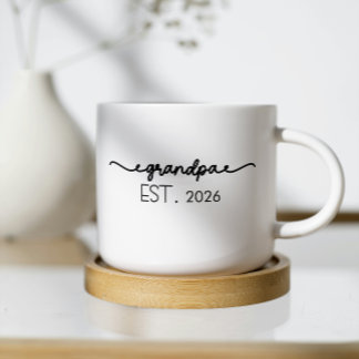 Established Neuer Opa Est Datum Typography Kaffeetasse