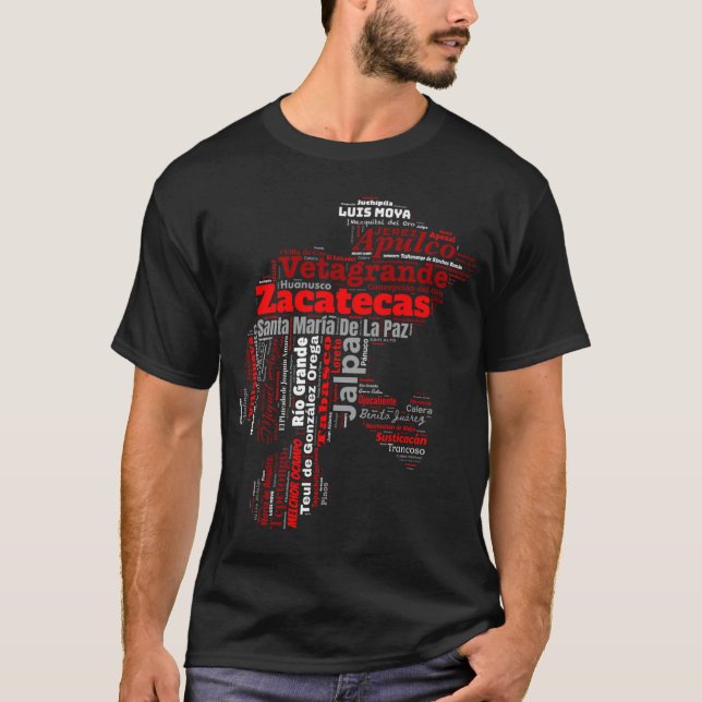 Estado De Zacatecas Mexico Camiseta Ciudades Zac T-Shirt (Vorderseite)