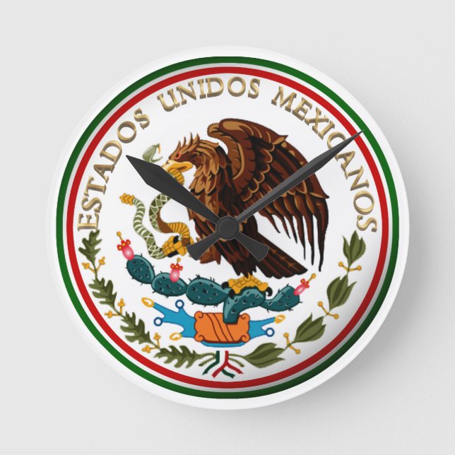 Estados Unidos Mexicanos Runde Wanduhr (Vorderseite)