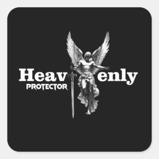 Estampa Anjo - Heavenly Protector - Adesivo Quadratischer Aufkleber