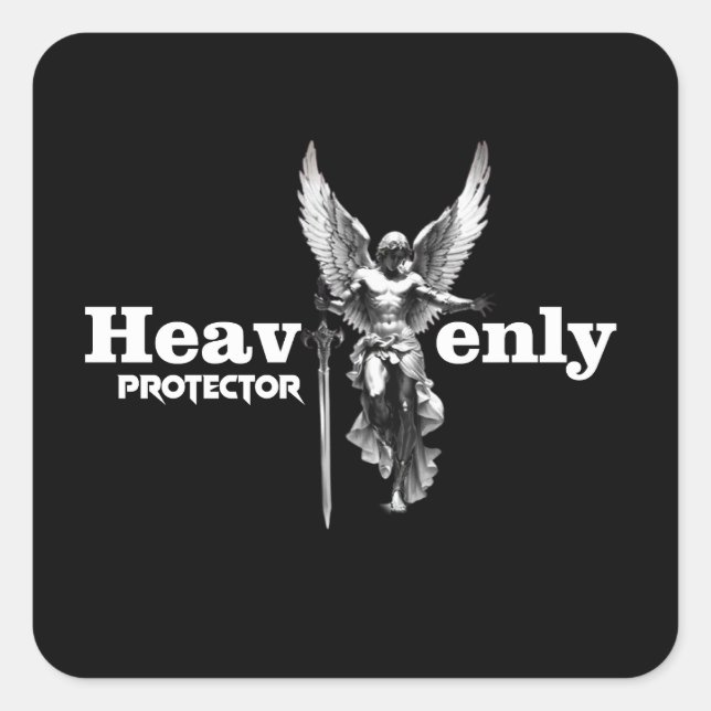 Estampa Anjo - Heavenly Protector - Adesivo Quadratischer Aufkleber (Vorderseite)