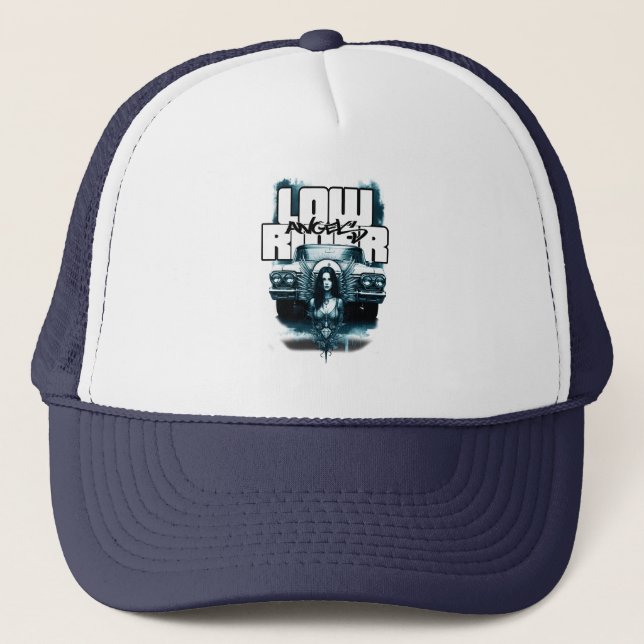 Estampa Carro - Low Rider Angels - Bone Truckerkappe (Vorderseite)