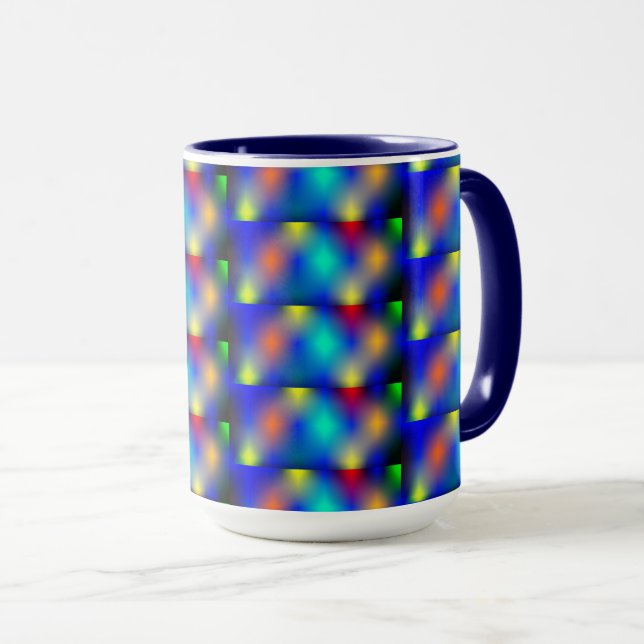 Estampa colorida, 'escama quadrada'. tasse (VorderseiteRechts)