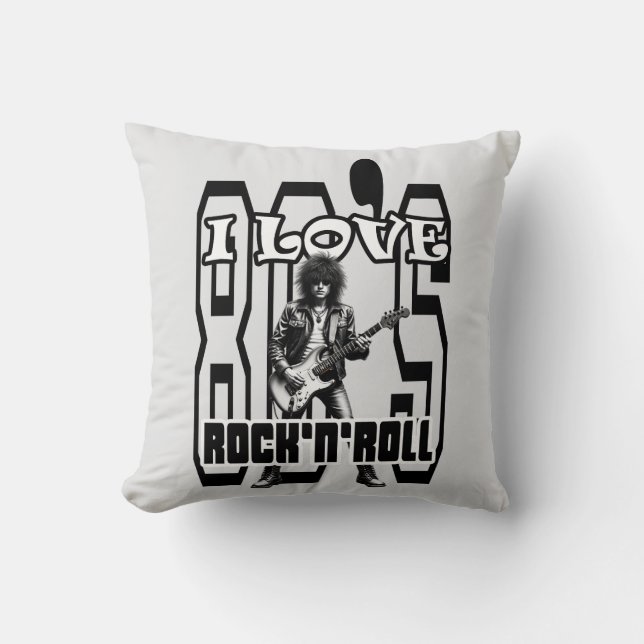Estampa Rock - I Love 80s Rock’n’Roll – Almofada Kissen (Vorderseite)