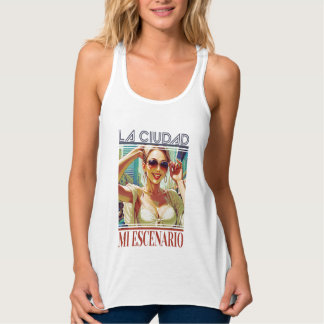 Estampado Chica de ciudad Tank Top