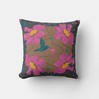 Estampado floral de lapachos en primavera kissen