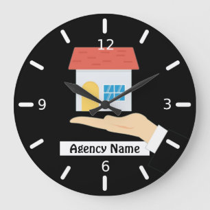 Estate Agency Large Clock Große Wanduhr