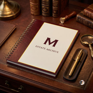 Estate Archive Classic Monogram Bordeaux Notizbuch
