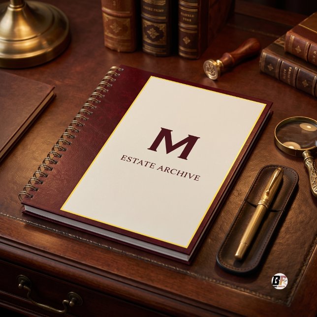 Estate Archive Classic Monogram Bordeaux Notizbuch (#OrderNow)
