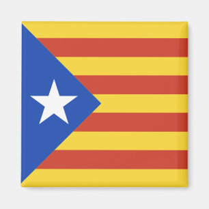 Estelada - katalanische Flagge mit dem Stern Magnet