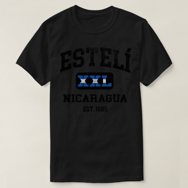 Esteli Nicaragua XXL Athletic Design T-Shirt (Design vorne)