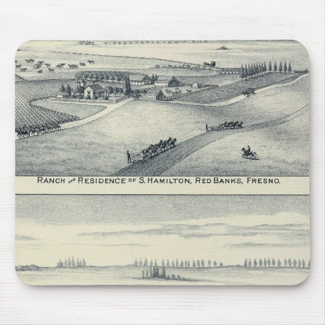 Estella Blanca Weinberg, Kalifornien Mousepad (Vorne)