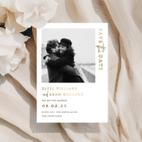 Estelle Foto Gold Foil Foil Wedding retten das Dat