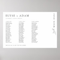 Estelle Minimal 3 Bankett-Tisch-Plakat