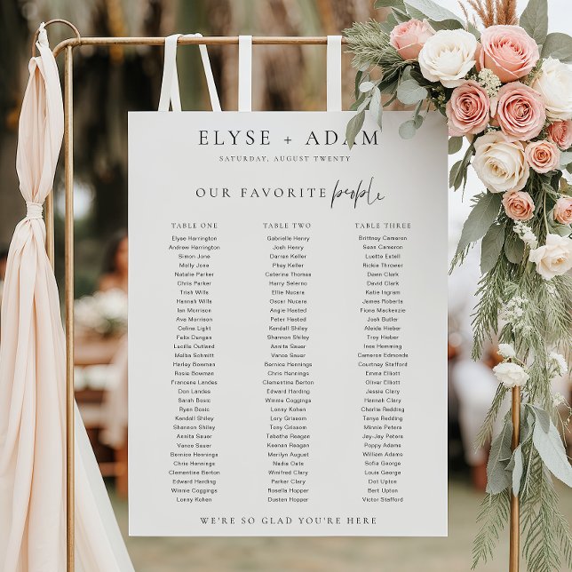 Estelle Minimal 3 Banquet Poster de table (Créateur téléchargé)