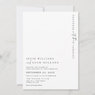 Estelle Minimalistisch Wedding Einladung & Details