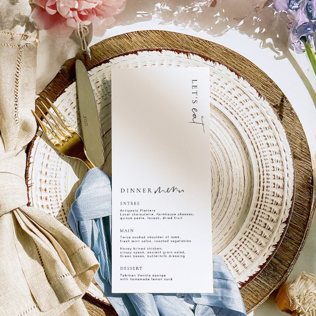 Estelle Minimalistisch Wedding Long Menu Menükarte (Von Creator hochgeladen)