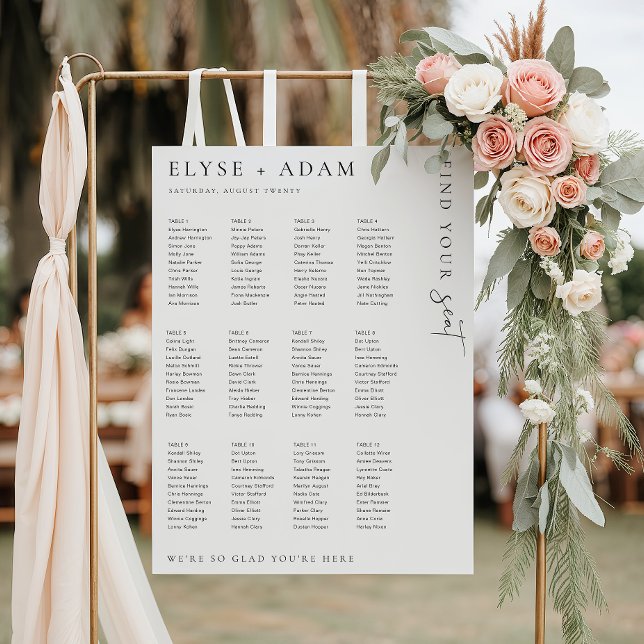 Estelle Modern Minimal 12 Poster de table (Créateur téléchargé)