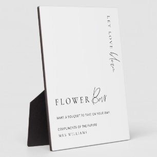 Estelle Modern Minimal Blume Bar Sign Fotoplatte