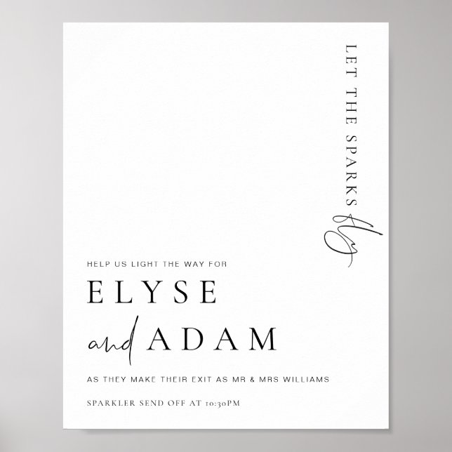 Estelle Modern Minimal Ließ das Funkenfliegenzeich Poster (Vorne)