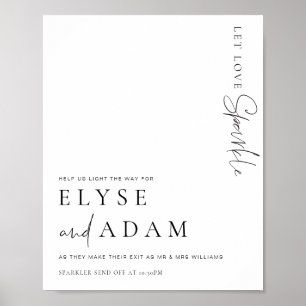 Estelle Modern Minimal Sparkler Absenden des Signa Poster
