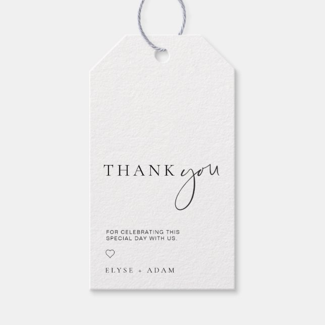 Estelle Modern Minimal Vielen Dank für Ihre Unters Geschenkanhänger (Vorderseite)