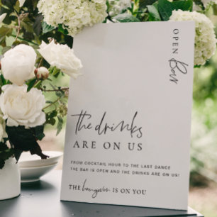 Estelle Moderne Minimal Offene Bar Menu Tafel Poster