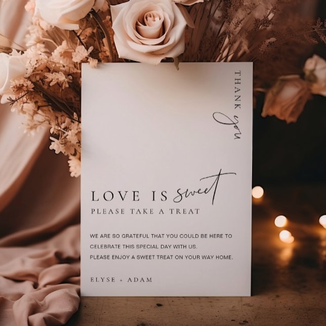 Estelle Moderne minimale Liebe ist süße Lieblingsm Poster (Estelle Love Is Sweet Sign )