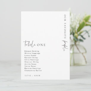 Estelle Moderne Minimalistische Hochzeit Tischnumm Einladung
