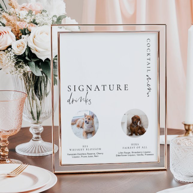 Estelle Modernes Minimales Foto Signature Drinks u Poster (Von Creator hochgeladen)